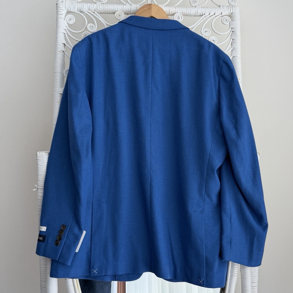 Jos A Bank Blazer Mens 46R Blue Stretch Tailored Fit Sport Coat Dinner Jacket - Picture 6 of 15
